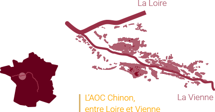 Localisation de l'AOC Chinon